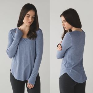 Lululemon | Yogini 5 Year Long Sleeve Striped Tee with Thumbholes